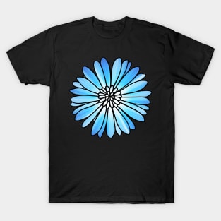 Blue Pastel Watercolor Flower T-Shirt